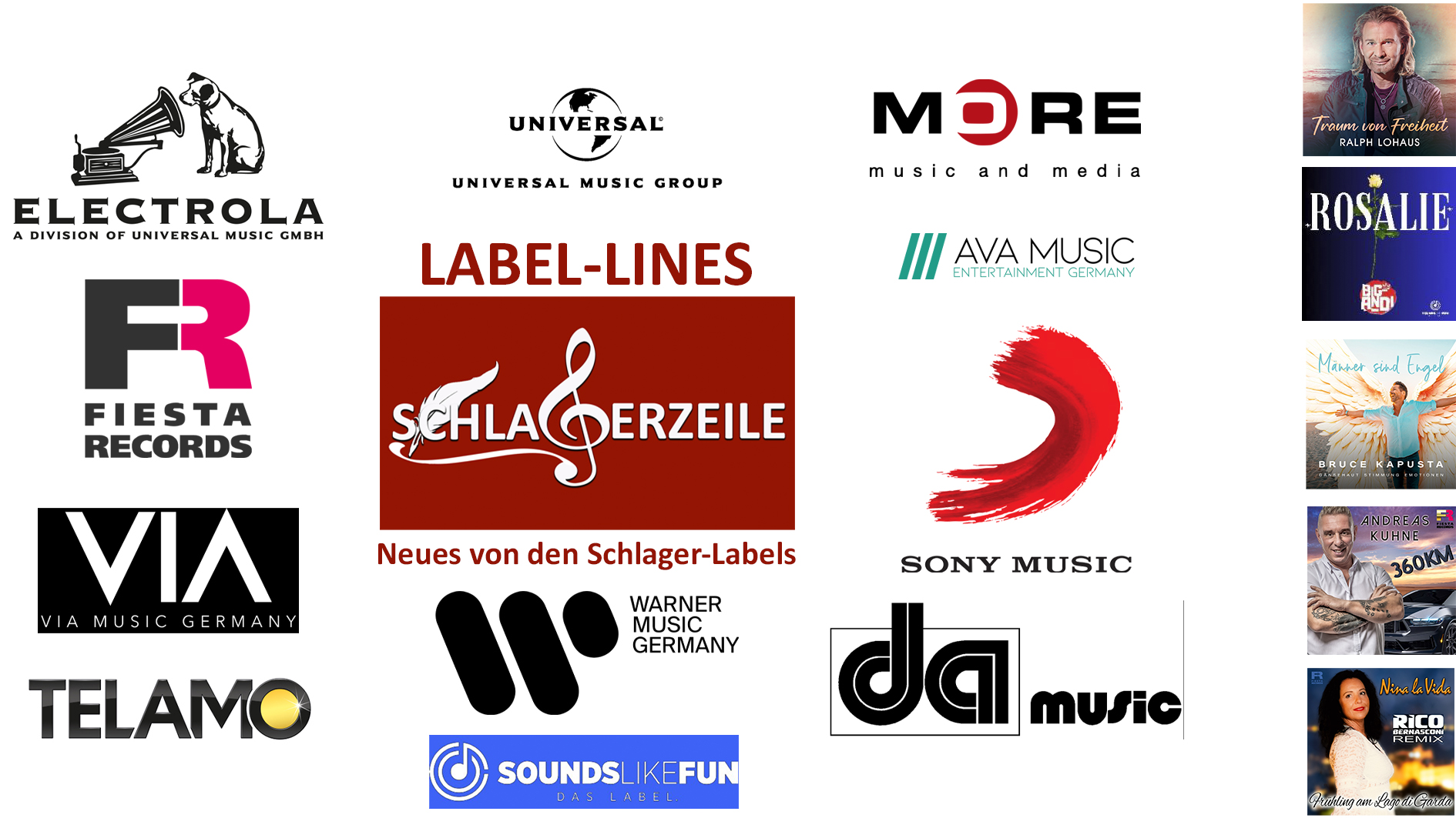 Label-Lines: Neue Schlager von den Schlager-Labels