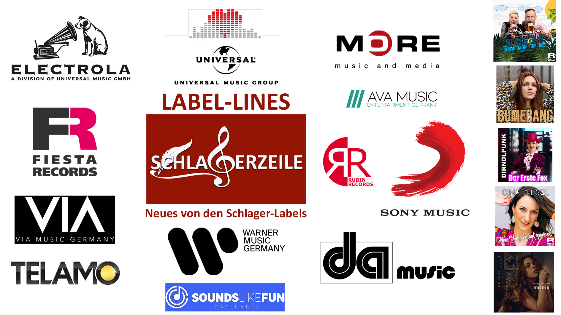 Label-Lines: Neue Schlager von den Schlager-Labels