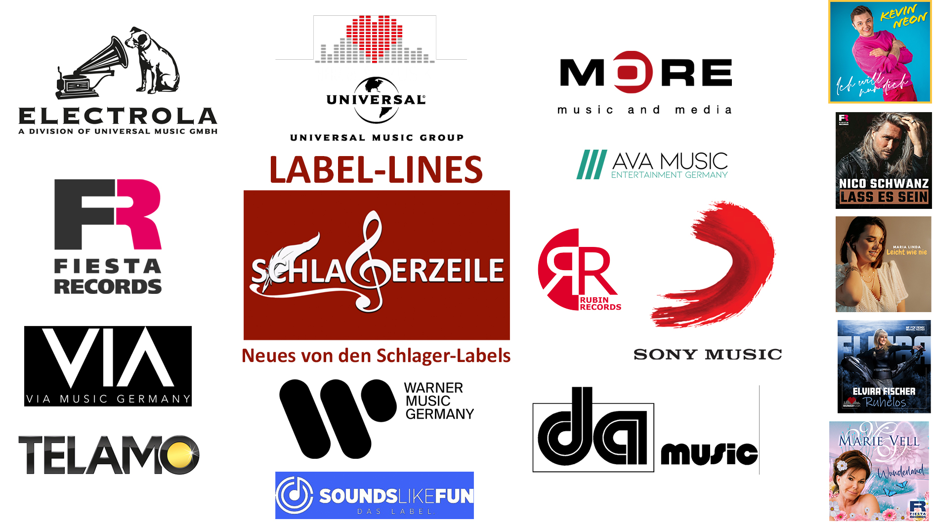 Label-Lines: Neue Schlager von den Schlager-Labels