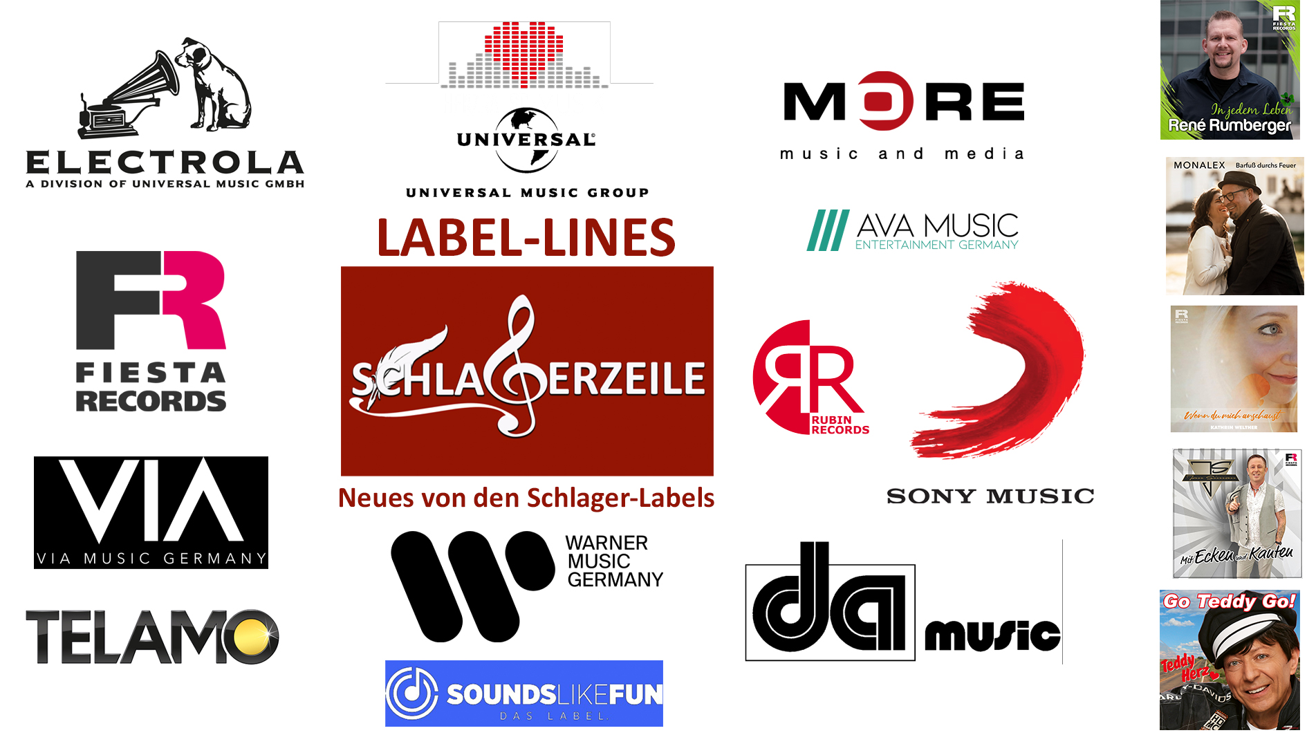 Label-Lines: Neue Schlager von den Schlager-Labels