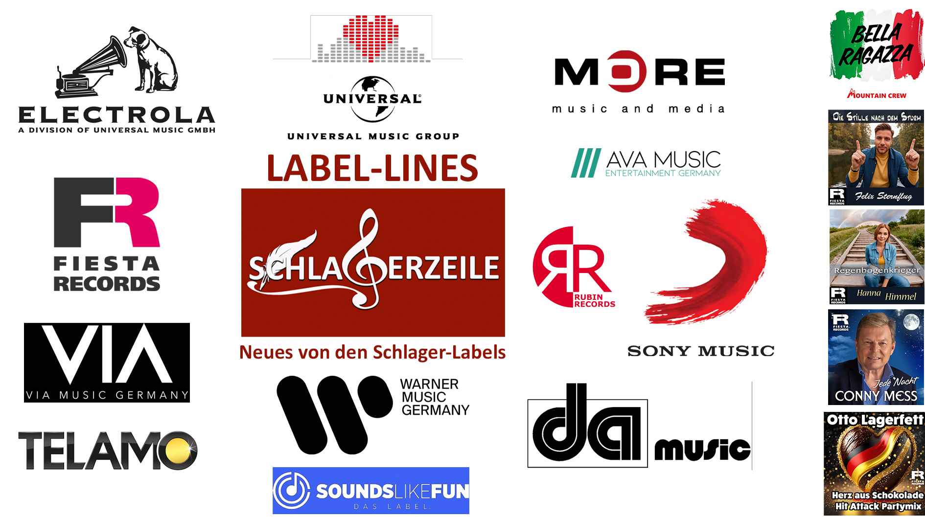 Label-Lines: Neue Schlager von den Schlager-Labels