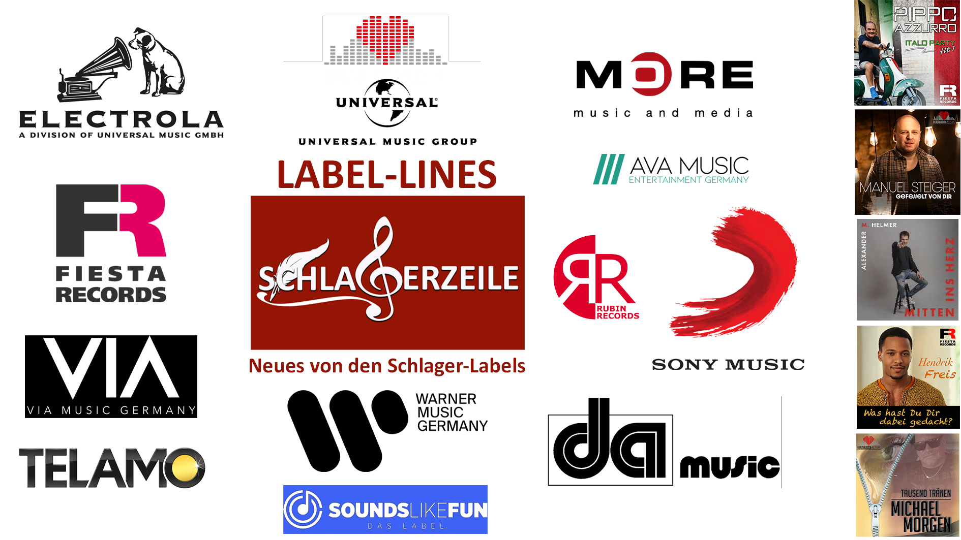 Label-Lines: Neue Schlager von den Schlager-Labels