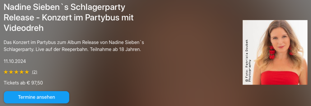 Tickets Releaseparty im Bus Nadine Sieben