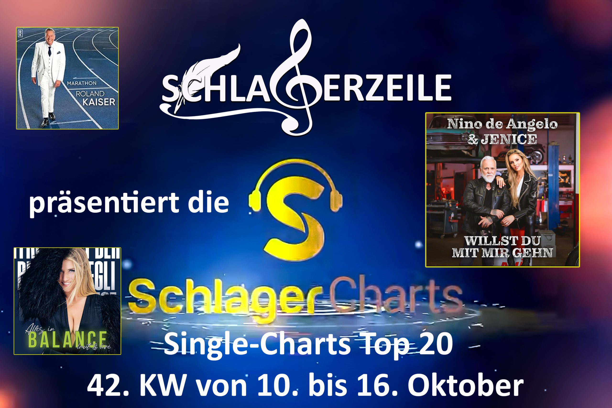 Schlager-Charts: Single Top 20 KW 42 vom 17.10.2024