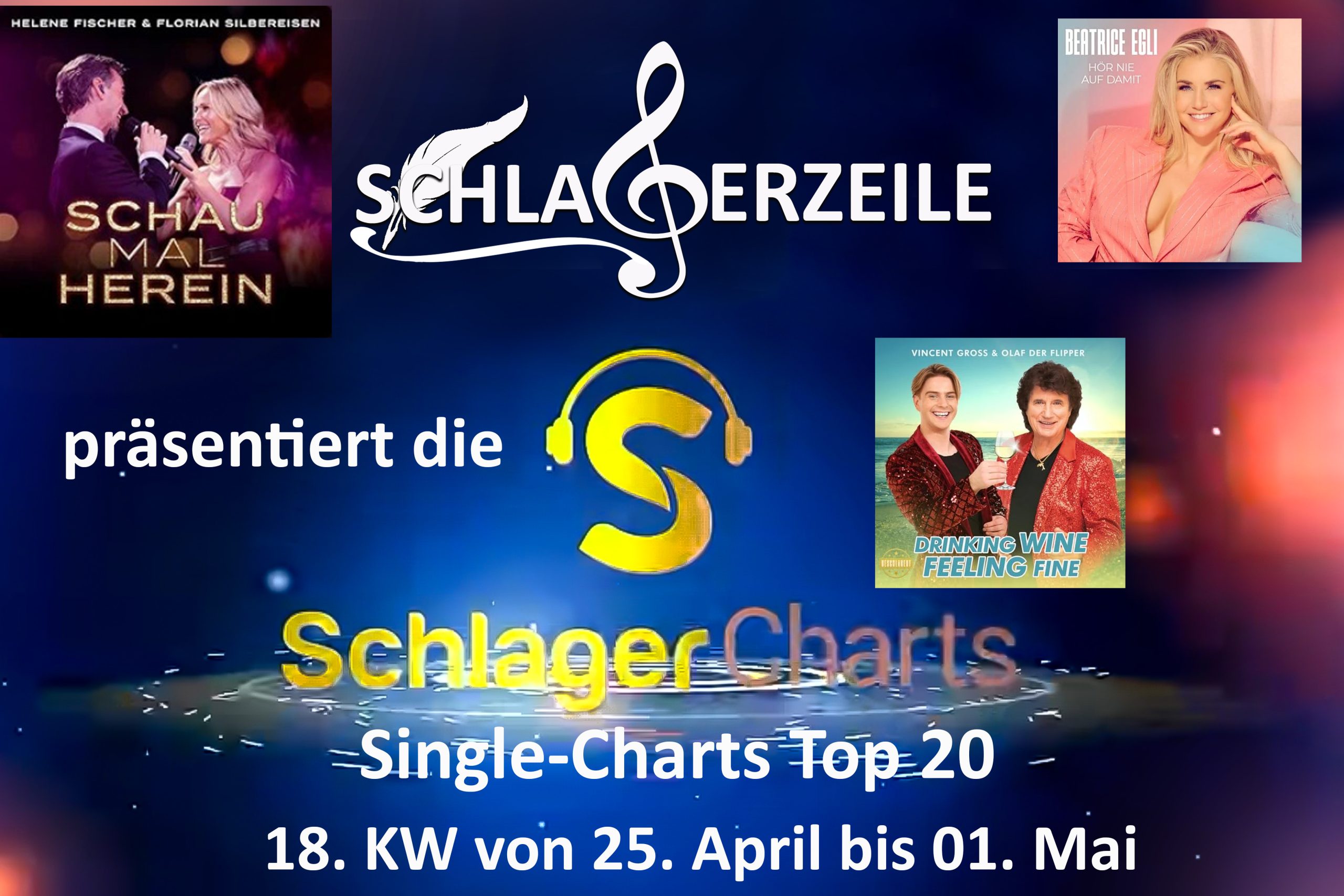 Schlager-Charts: Single Top 20 KW 18 vom 01.05.2025